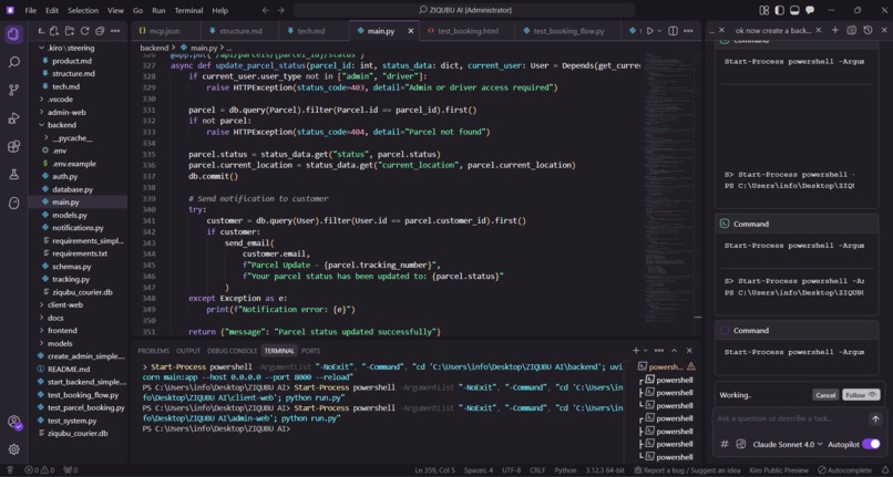 ZIQUBU COURIER – screenshot 1