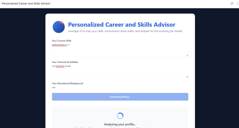 Personalized Career and Skills Advisor – screenshot 4