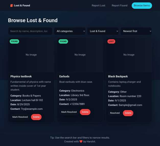 LOST & FOUND CAMPUS PORTAL  – screenshot 4