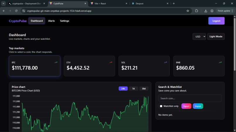 CryptoPulse – screenshot 1