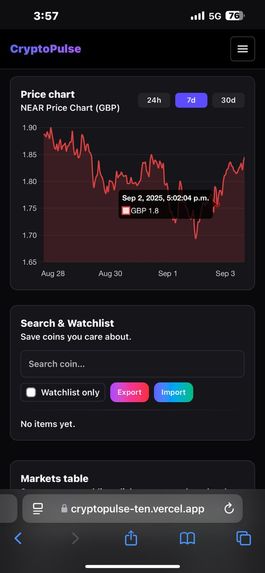 CryptoPulse – screenshot 2