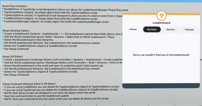 Leaderboard Manager Plug & Play – screenshot 1