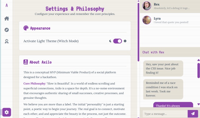 Axilo – A Mindful Social Platform for Creators – screenshot 6