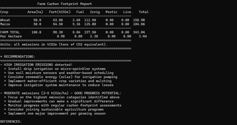 Farm Carbon Footprint Estimator – screenshot 3