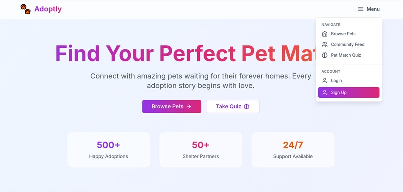 Adoptly – screenshot 1