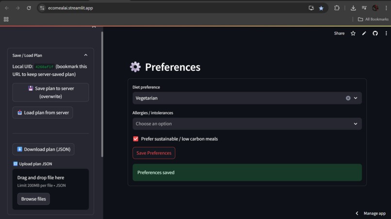 EcoMealAI – screenshot 2