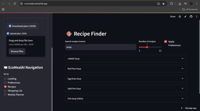 EcoMealAI – screenshot 3