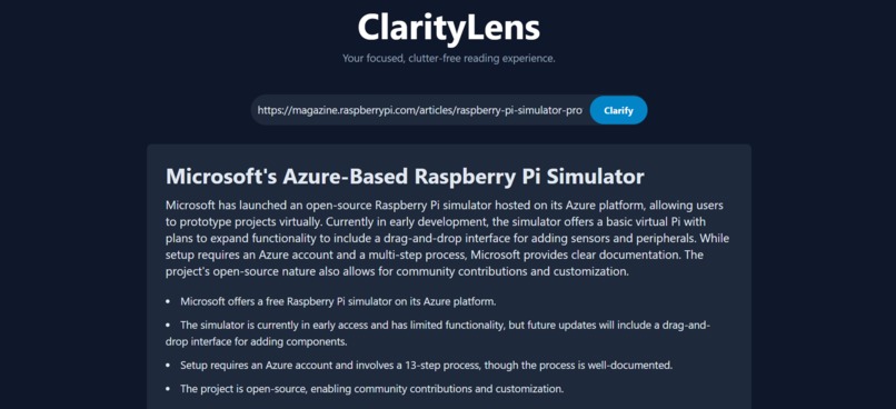 ClarityLens – screenshot 2