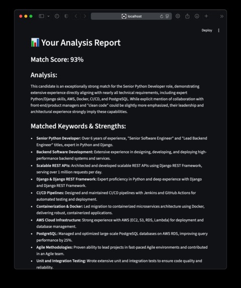 Resume Matcher – screenshot 3