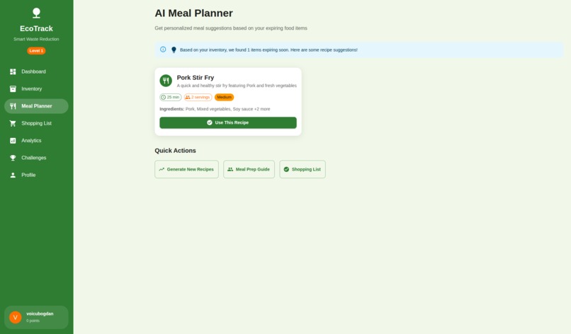EcoTrack – screenshot 1