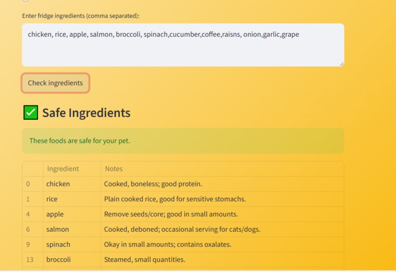 PET NUTRITION ASSISTANT – screenshot 2