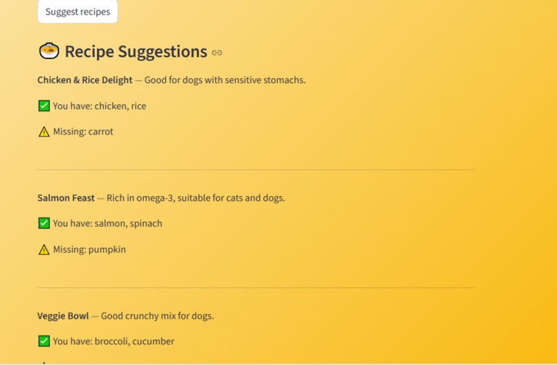 PET NUTRITION ASSISTANT – screenshot 4