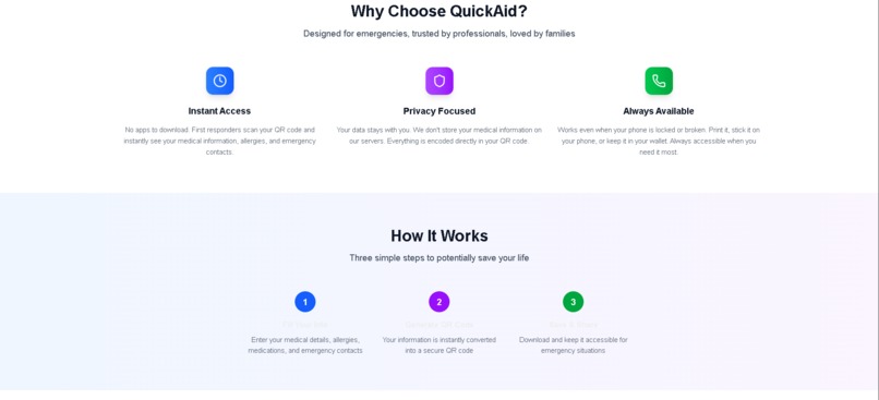 QuickAid – screenshot 1