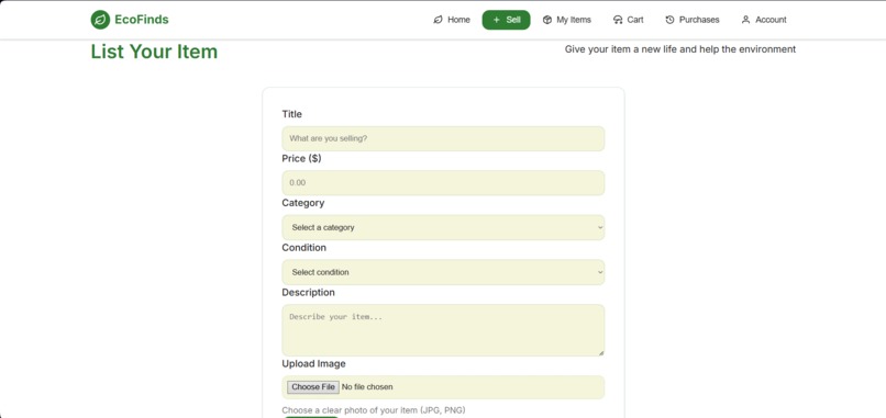 EcoFinds - Sustainable Second-Hand Marketplace – screenshot 5
