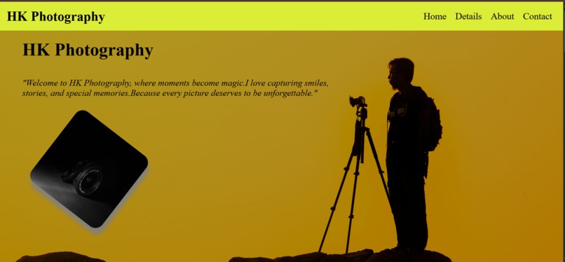 HK Photography Website – screenshot 1