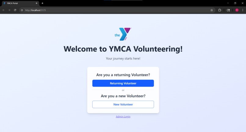 YMCA Volunteer Portal – screenshot 1