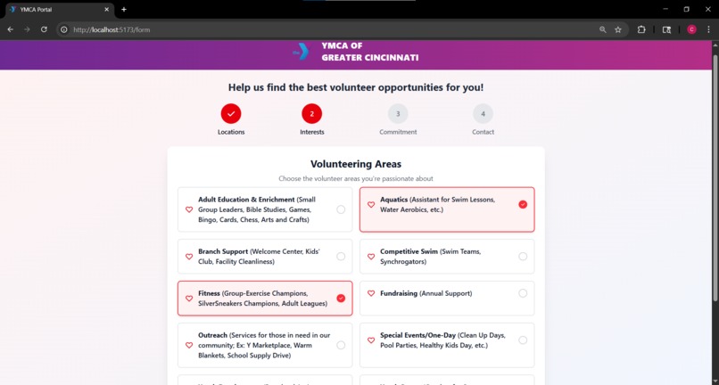 YMCA Volunteer Portal – screenshot 4