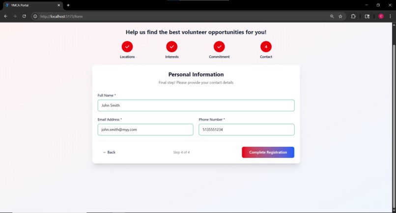 YMCA Volunteer Portal – screenshot 6
