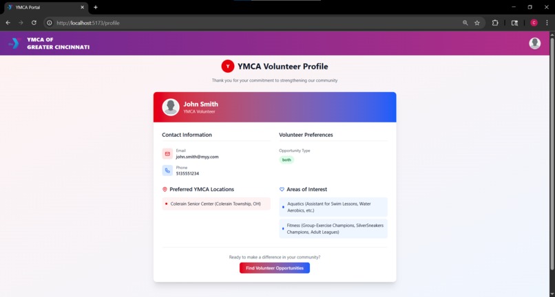 YMCA Volunteer Portal – screenshot 7