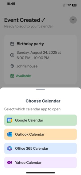 Text2cal: Calendar AI – screenshot 4