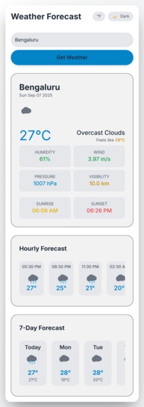 Weather Forecast Web App – screenshot 2