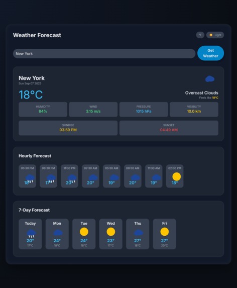 Weather Forecast Web App – screenshot 1