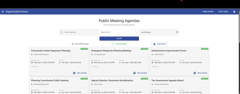 project-electronic-bulletin-board – screenshot 1