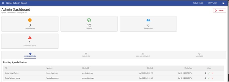 project-electronic-bulletin-board – screenshot 3