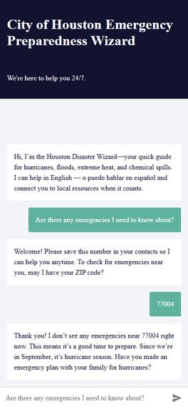 Houston Emergency Preparedness Wizard – screenshot 1