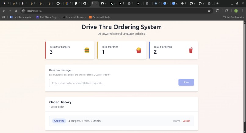 Drive Thru Ordering System – screenshot 1