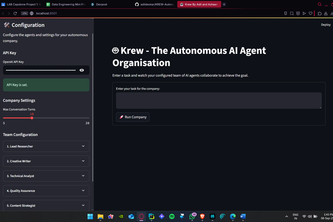 KREW -  Autonomous AI Agent Organisation