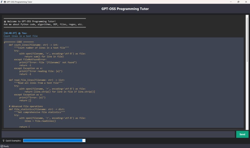 GPT-OSS-Programming-Tutor  – screenshot 1