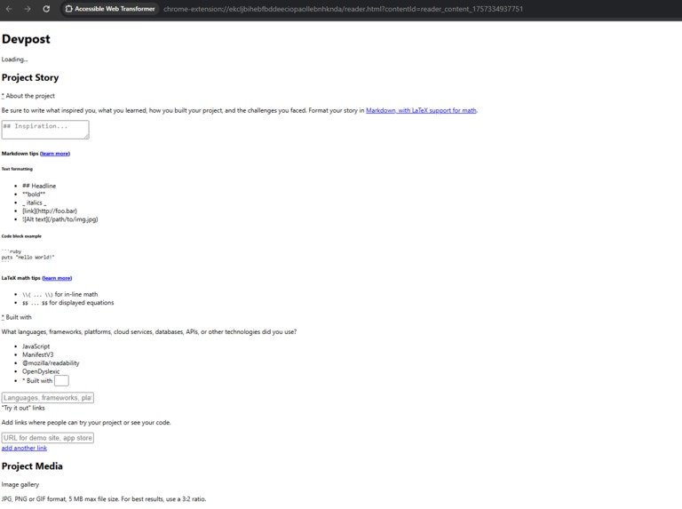 Accessible Web Transformer – screenshot 5