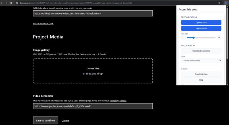 Accessible Web Transformer – screenshot 4