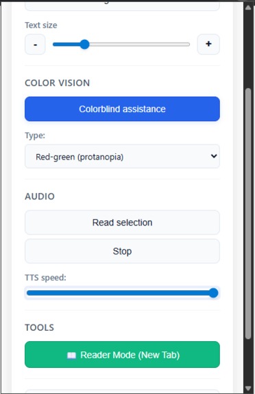 Accessible Web Transformer – screenshot 1