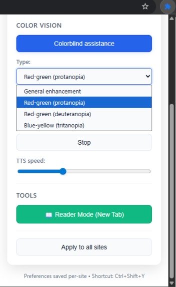 Accessible Web Transformer – screenshot 2