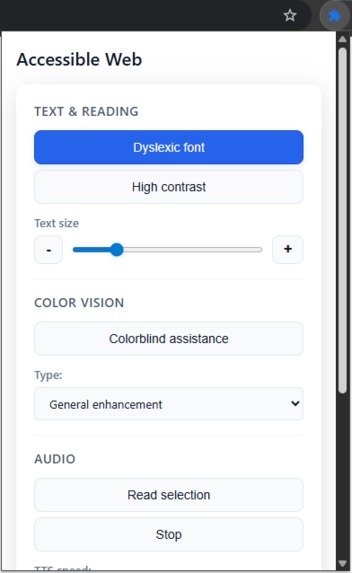 Accessible Web Transformer – screenshot 3