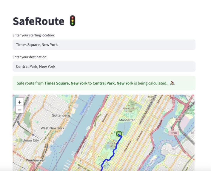 SafeRoute – screenshot 1
