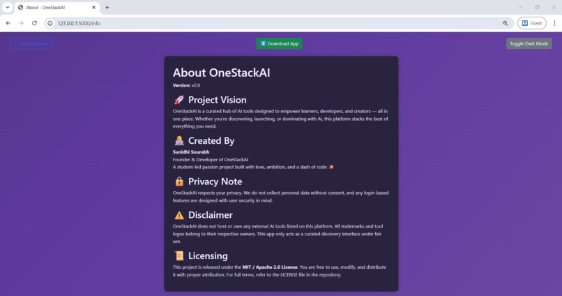 OneStackAI 2.0 – screenshot 3