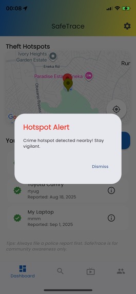 SafeTrace – screenshot 2