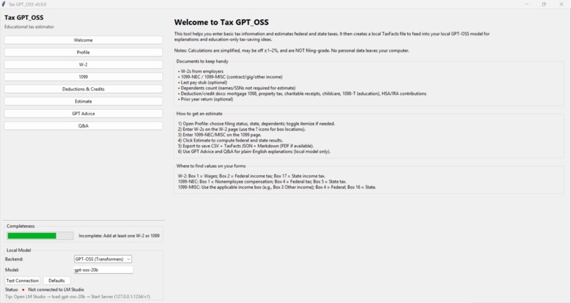 TAX GPT OSS – screenshot 3