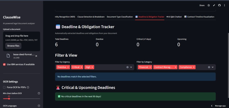 ClauseWise - AI Legal Document Analyzer – screenshot 3