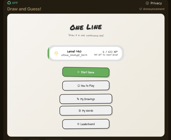 Oneline – screenshot 1