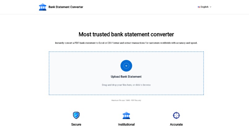Bank statment converter – screenshot 1
