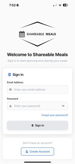 Shareable Meals – screenshot 1