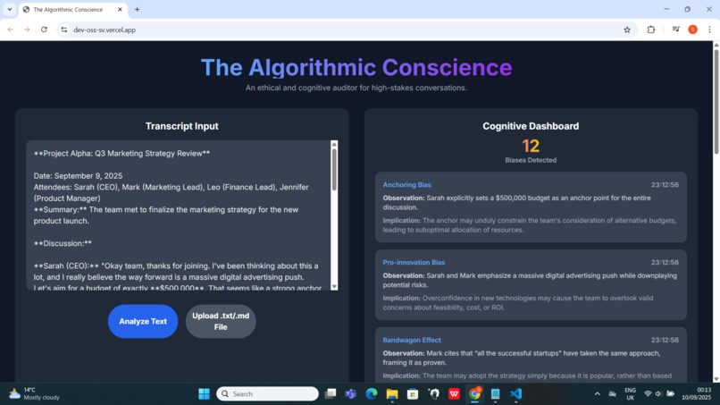 The Algorithmic Conscience – screenshot 3