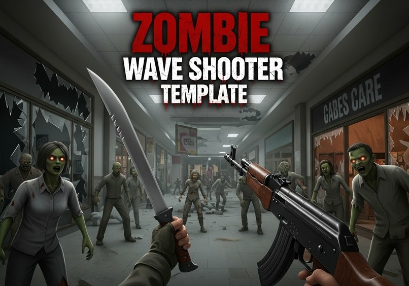 Zombie Wave Shooter Template – screenshot 1