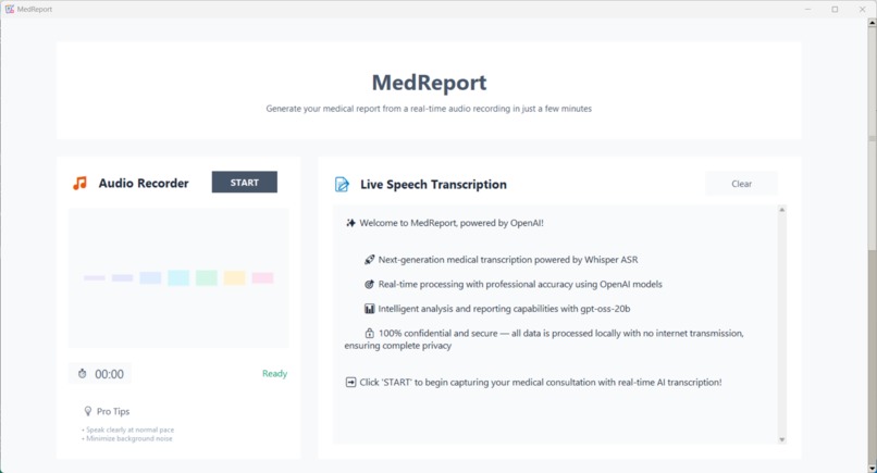 MedReport – screenshot 2