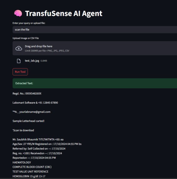 TransfuSense – screenshot 1
