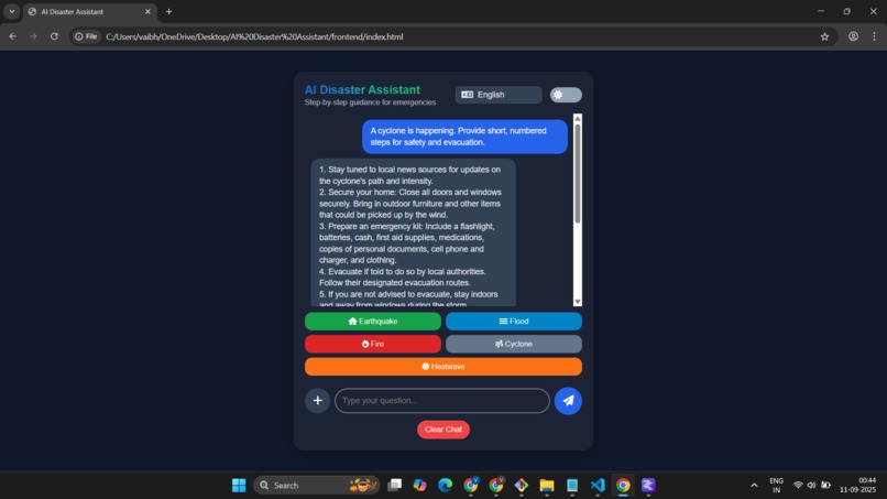 AI Disaster Assistant – screenshot 1